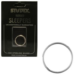 X-Large Plain Sleepers - 18mm - Sterling Silver (925)